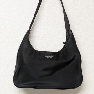 Kate Spade New York Black Nylon Shoulder Bag with Back Pocket